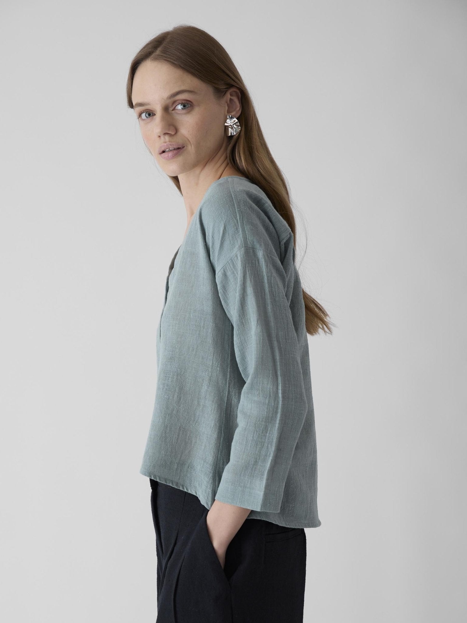 Women's V - Neck Shirt - Mint Green - CiceroniWomen ShirtsMareen