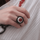 Wooden Carnelian Ring - CiceroniRingUnbent