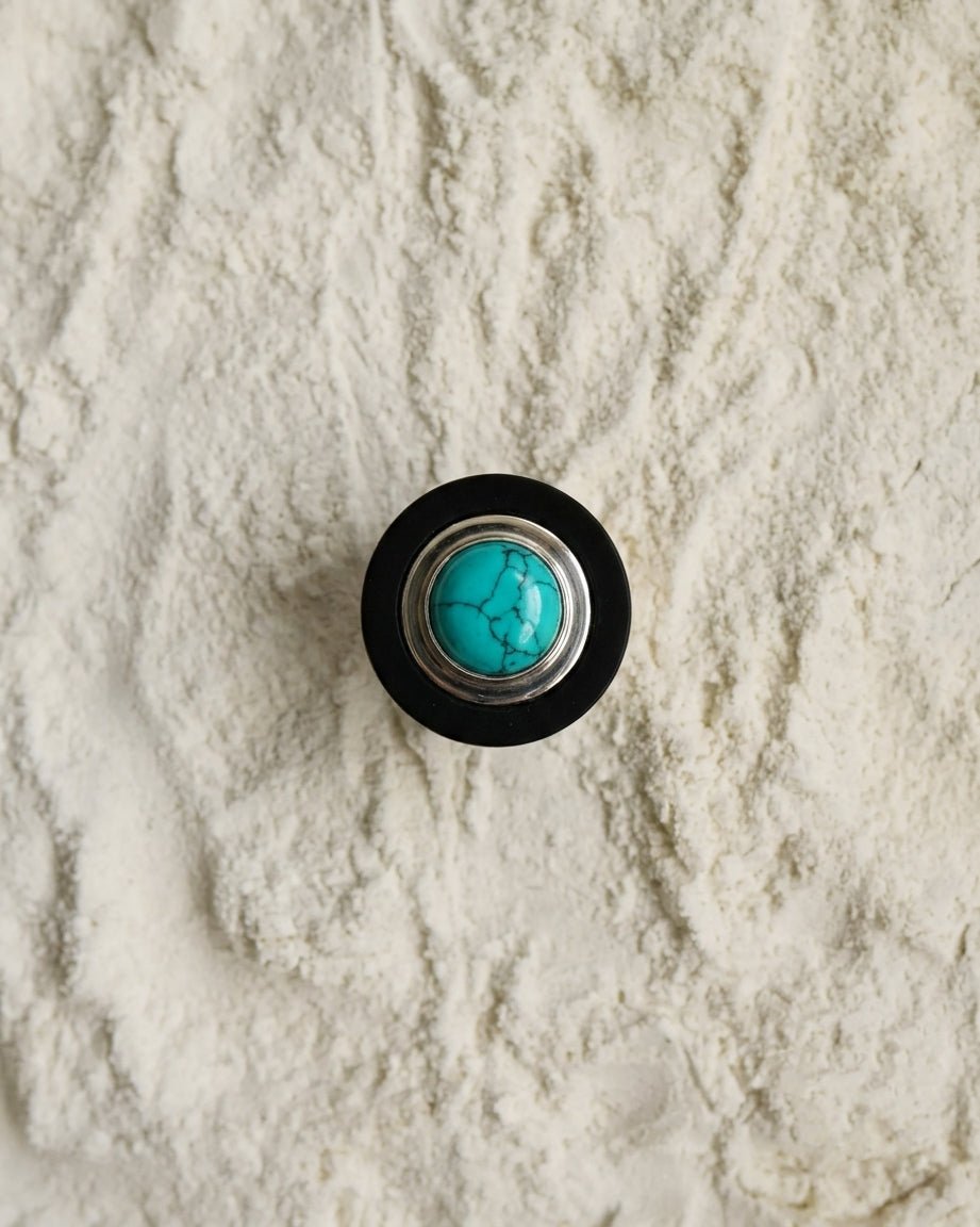 Wooden Turquoise Ring - CiceroniRingUnbent
