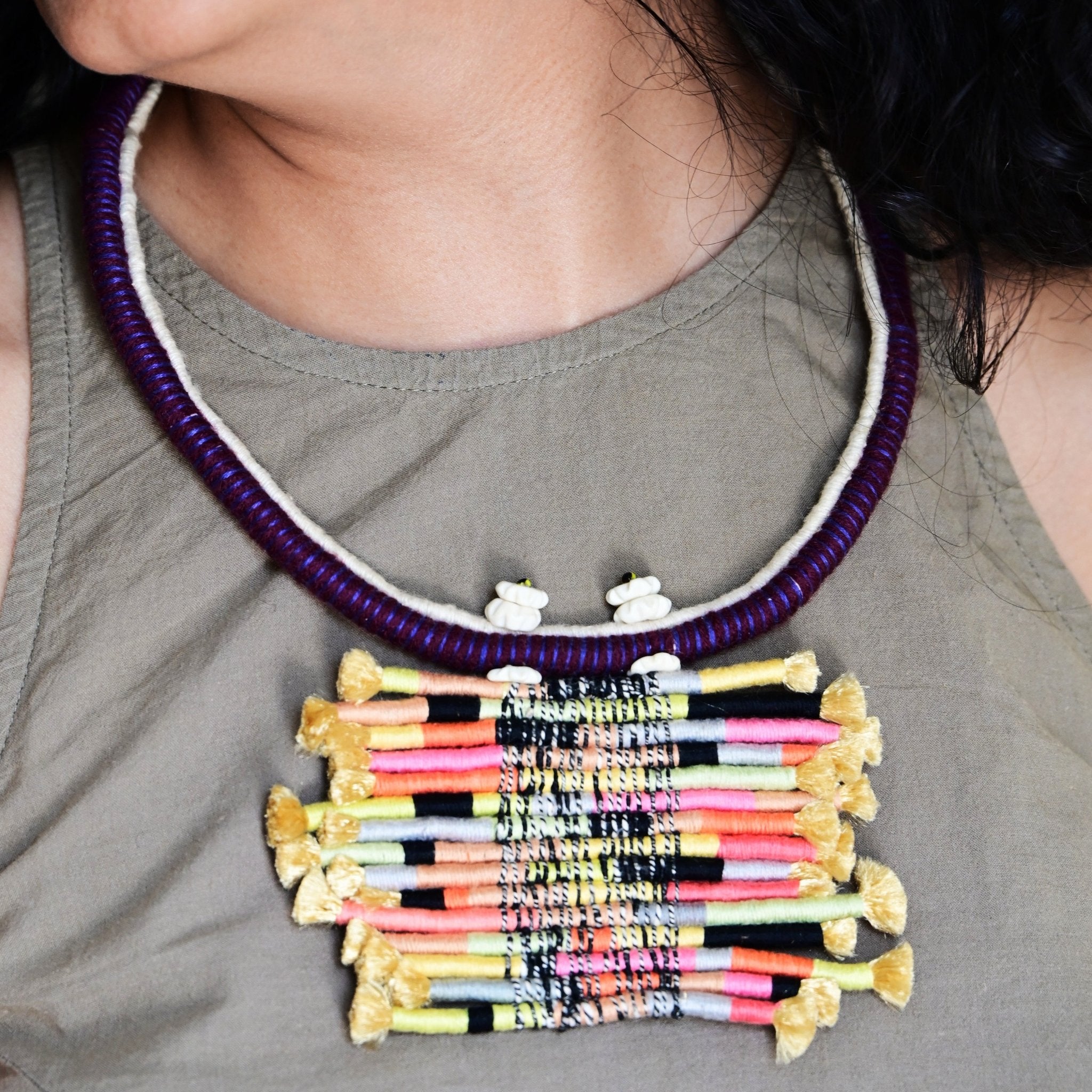 Woven Horizon Necklace - CiceroniNeckpieceBandish