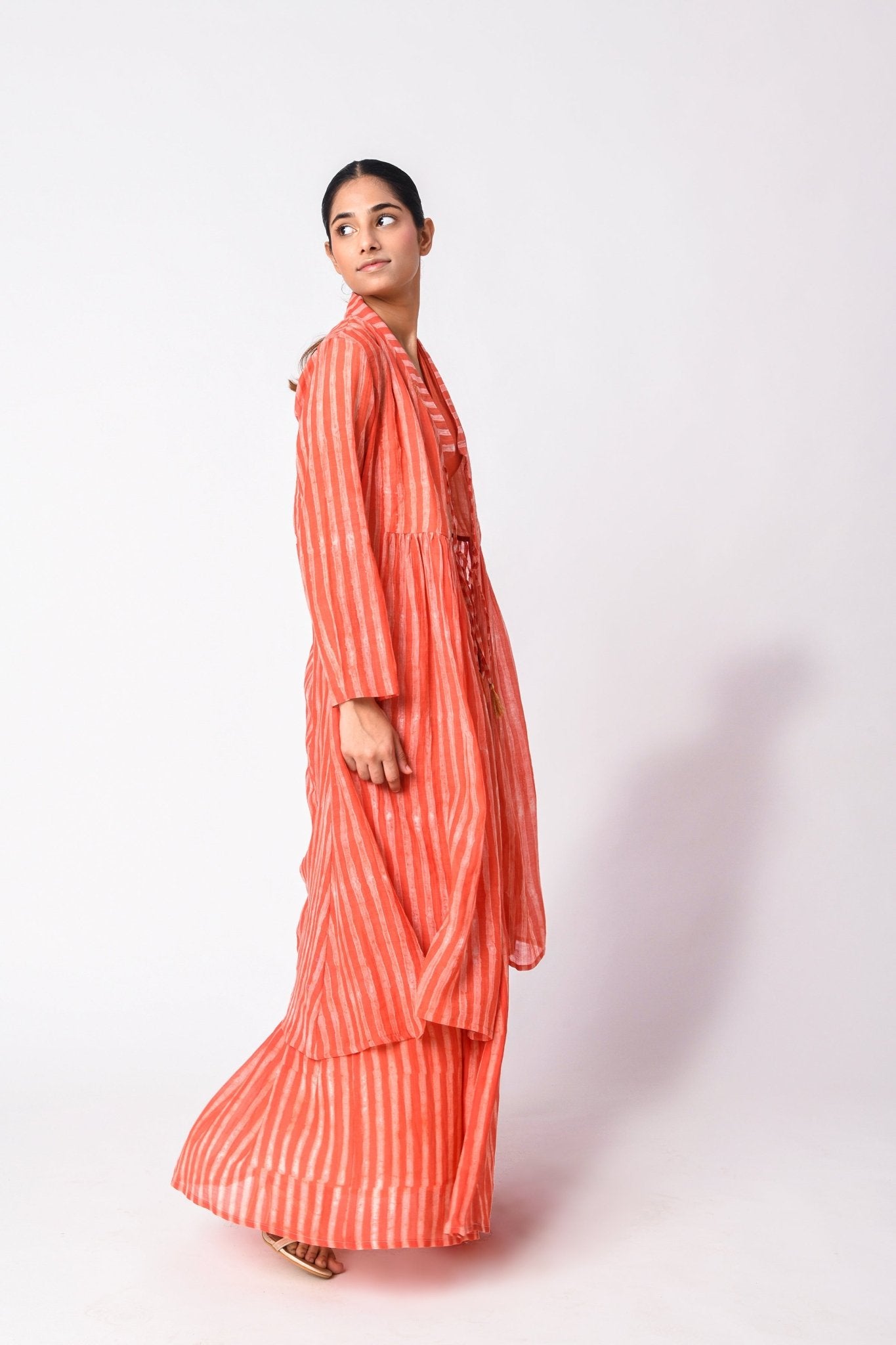 Wrap Tie Coral Co - Ord Set - CiceroniCo - ord SetJayati Goenka