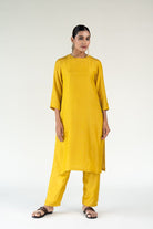 Yellow Gulzar Kurta (Set of 2) - CiceroniKurta Set, Festive WearNirjara