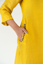 Yellow Gulzar Kurta Set with Shama Odhani - CiceroniKurta Set, Festive WearNirjara