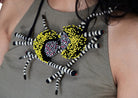 Yellow Wildflower Statement Necklace - CiceroniNeckpieceBandish