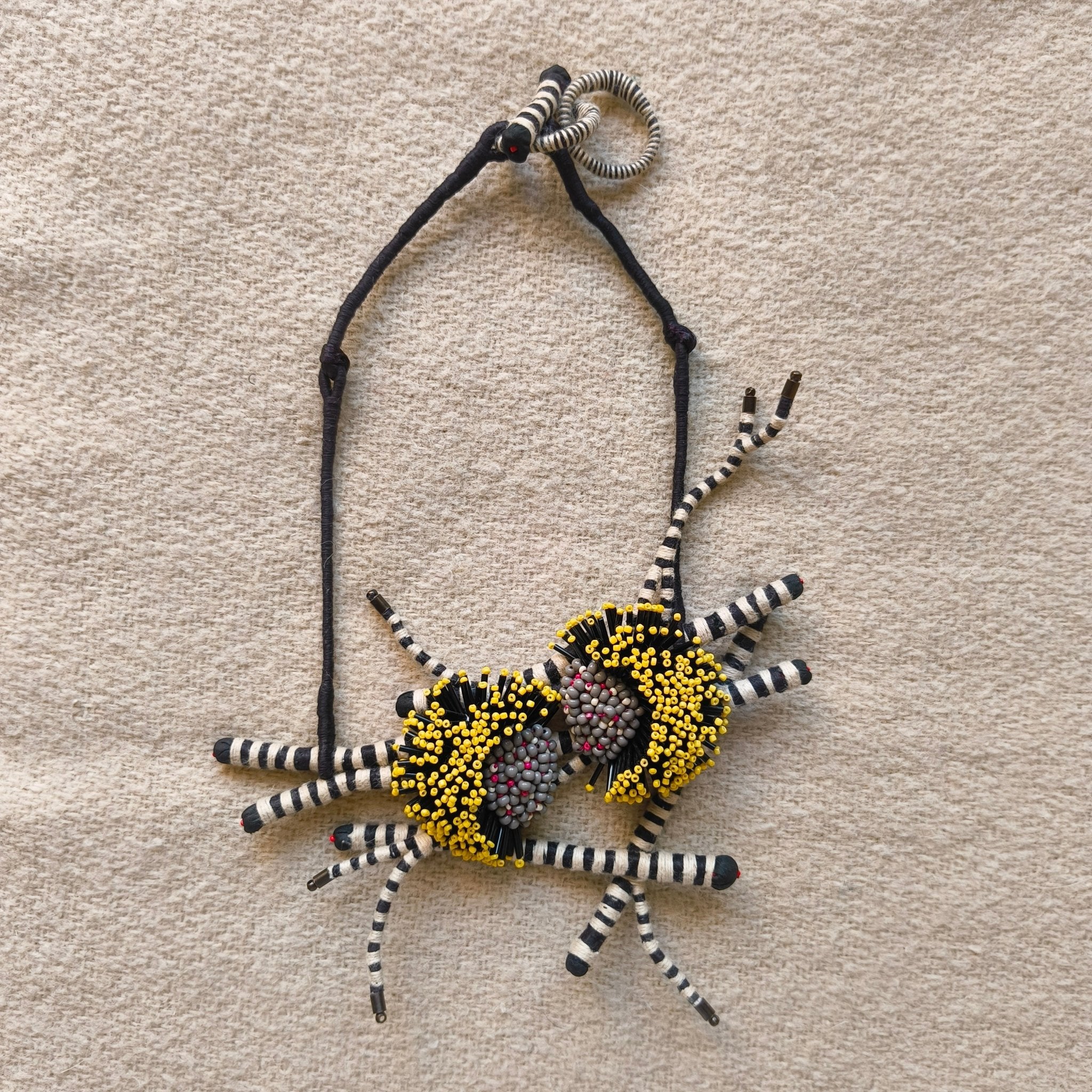 Yellow Wildflower Statement Necklace - CiceroniNeckpieceBandish