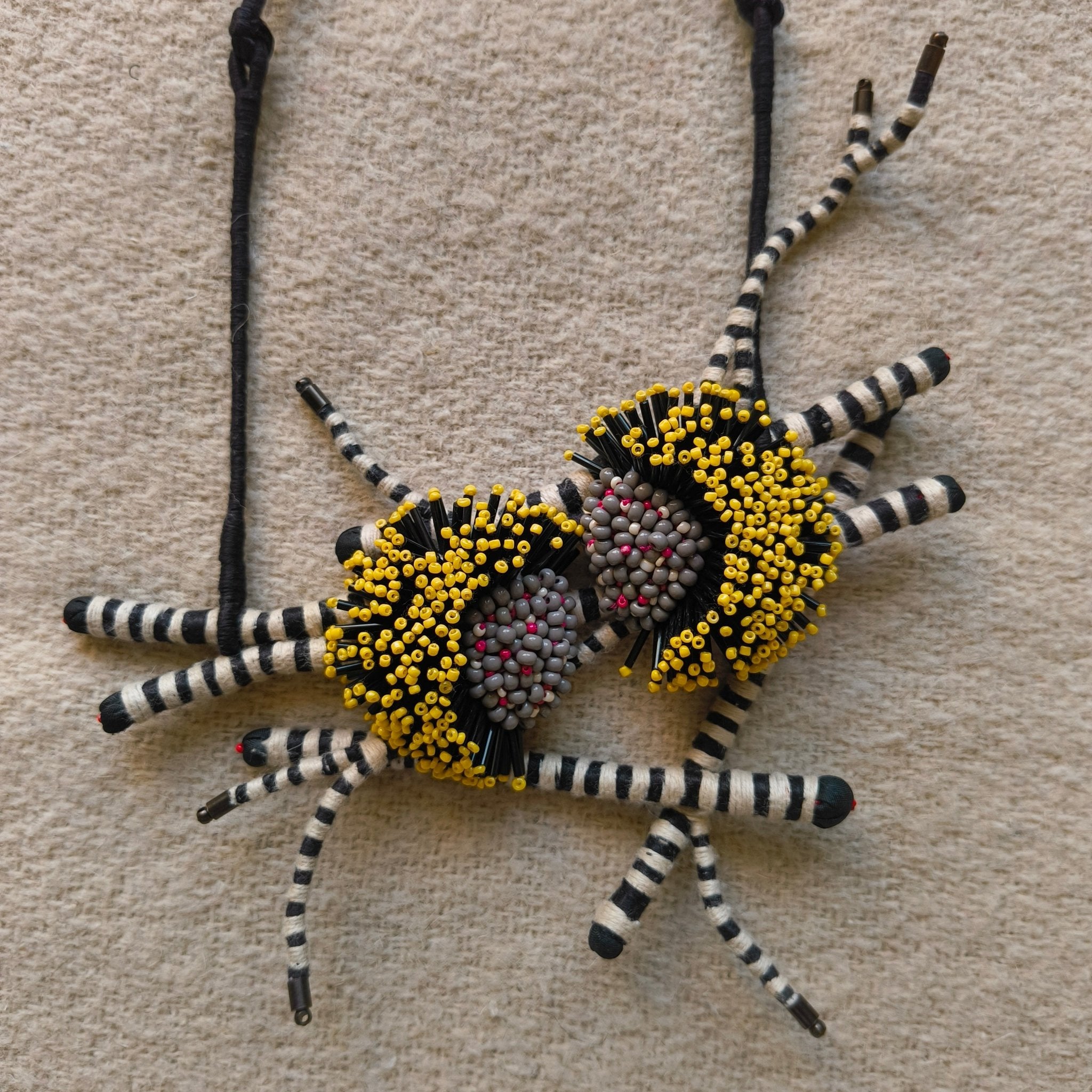 Yellow Wildflower Statement Necklace - CiceroniNeckpieceBandish