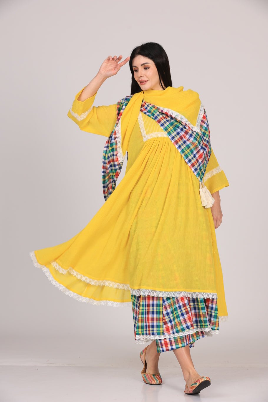 Zaara Dress Set - Yellow - CiceroniKurta Set, Everyday WearSheetal Joshi Verma