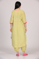 Zeba Cowl Set - Lime Green - CiceroniKurta Set, Everyday WearSheetal Joshi Verma