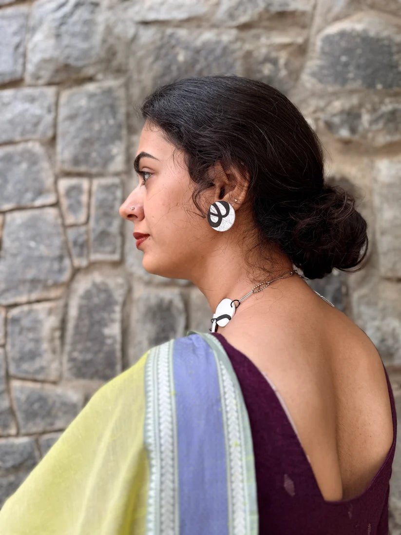 Zen Studs - White - CiceroniEarringsColoured Ears