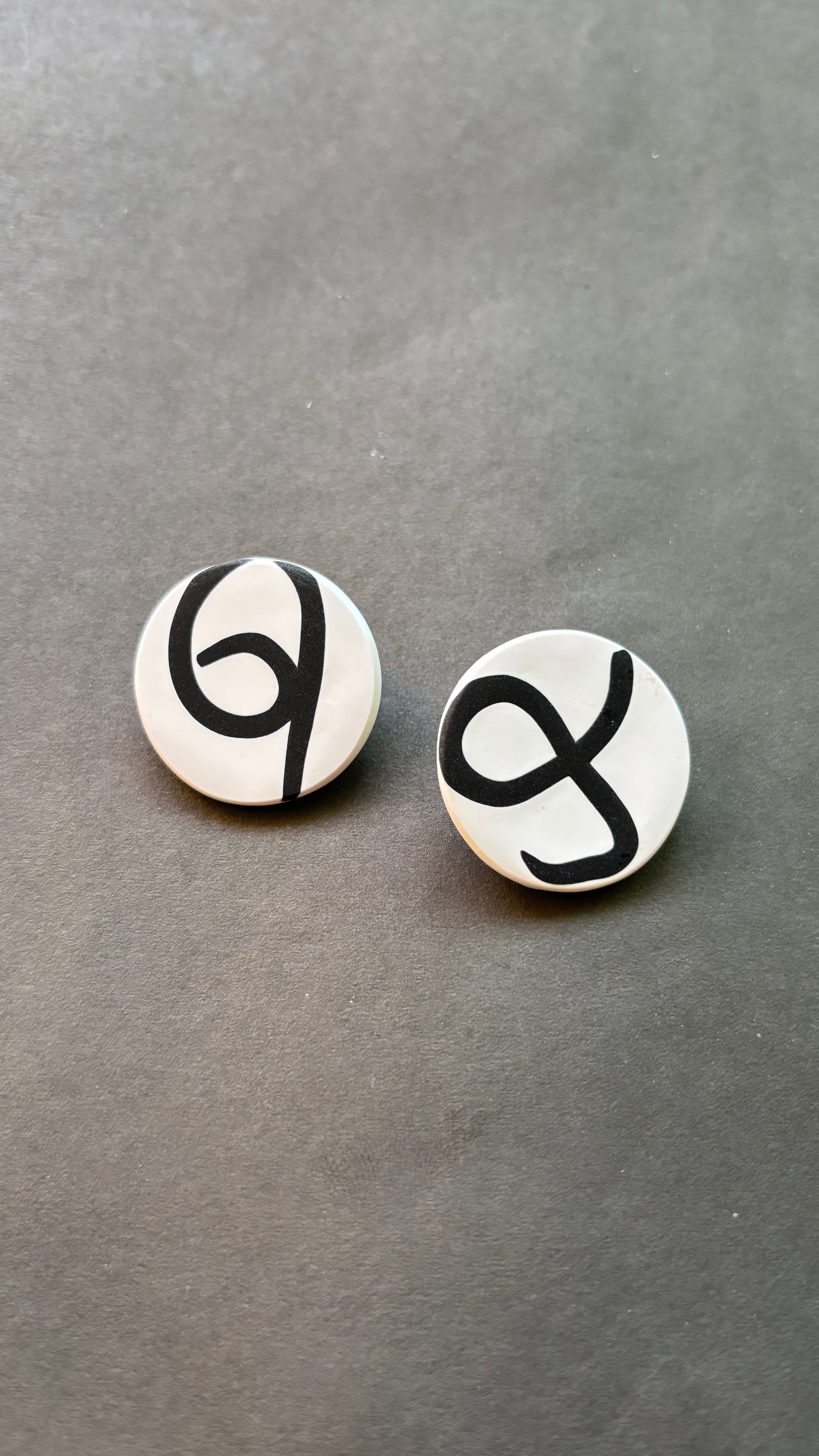Zen Studs - White - CiceroniEarringsColoured Ears