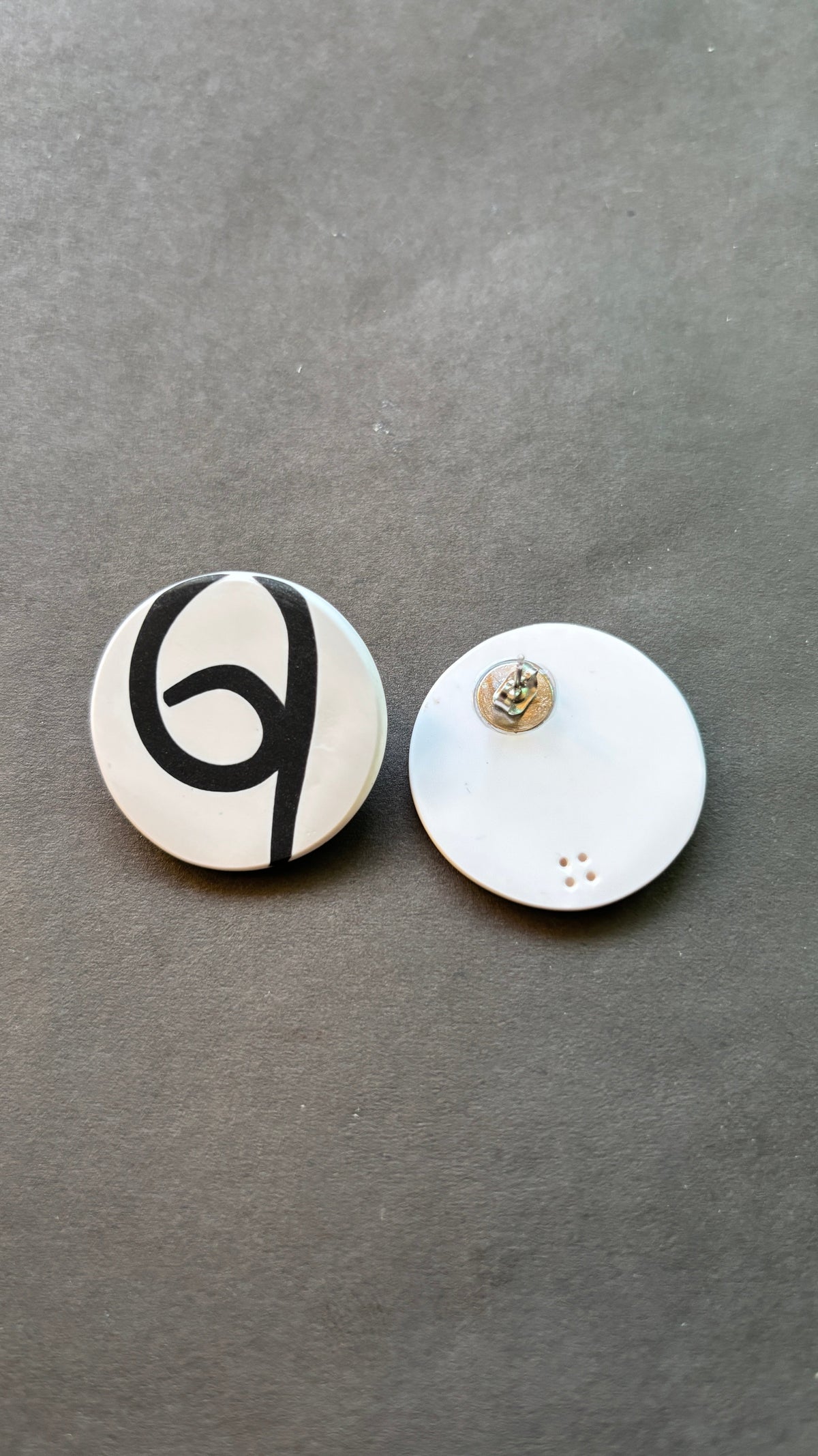 Zen Studs - White - CiceroniEarringsColoured Ears