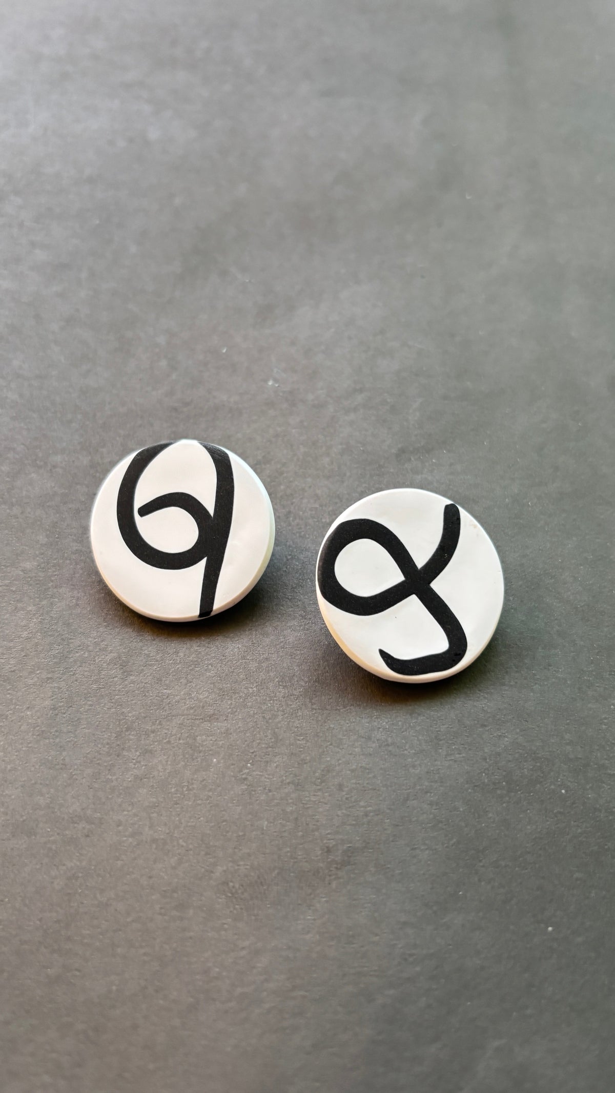 Zen Studs - White - CiceroniEarringsColoured Ears