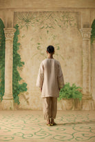 Zinnia Kurta Set - Pink and Beige - CiceroniKurta Set, Festive WearKhyati Rughani