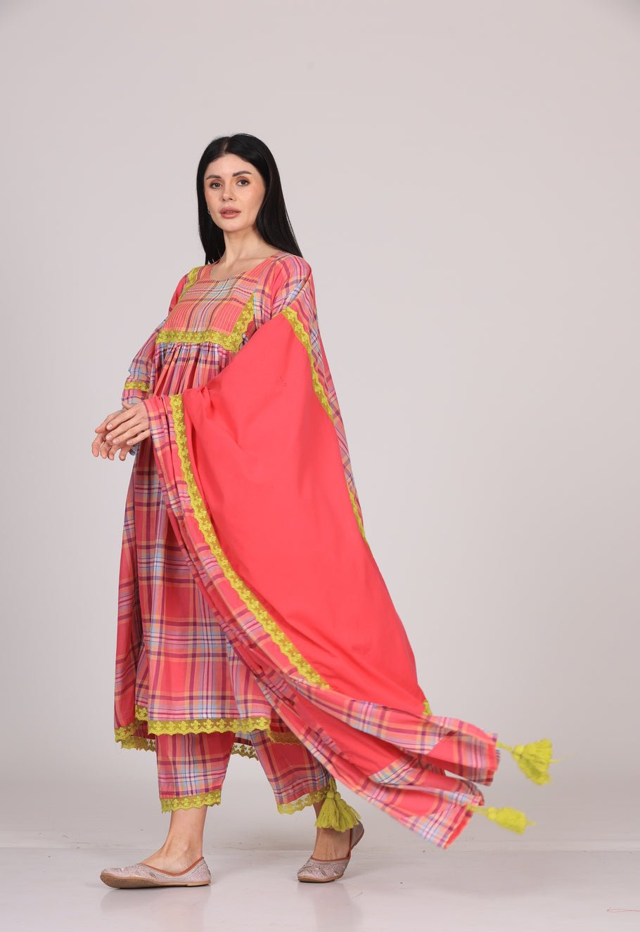 Zoya Dupatta Set - Gaajri Pink - CiceroniKurta Set, Everyday WearSheetal Joshi Verma