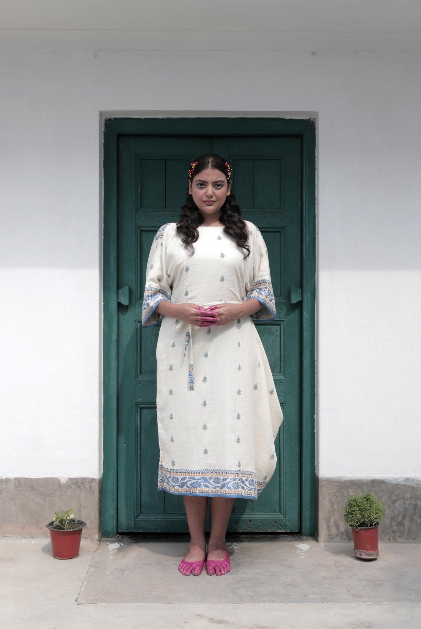 Aampata Naksha Back Cowl Dress - CiceroniDressesBhomra