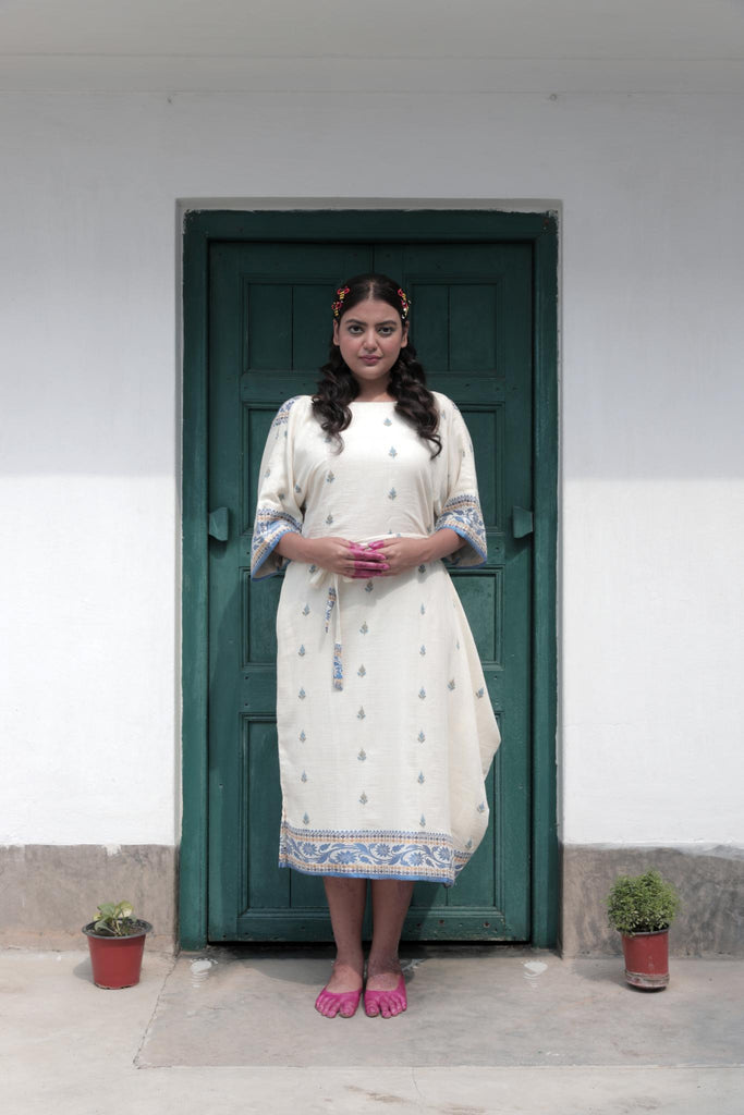 Aampata Naksha Back Cowl Dress - CiceroniDressesBhomra