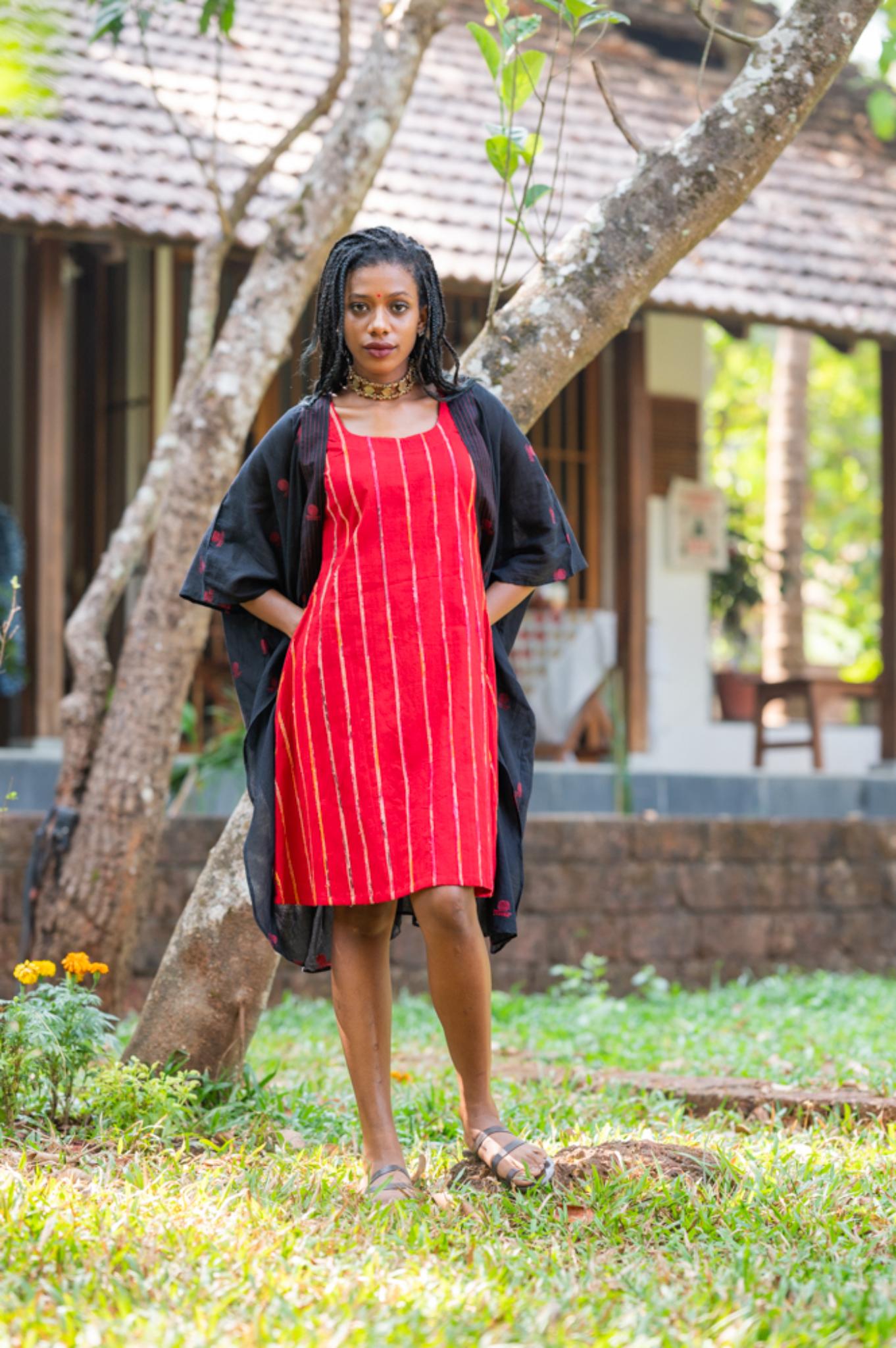 Aastey Black Jamdani Jacket - CiceroniJacketsPrathaa