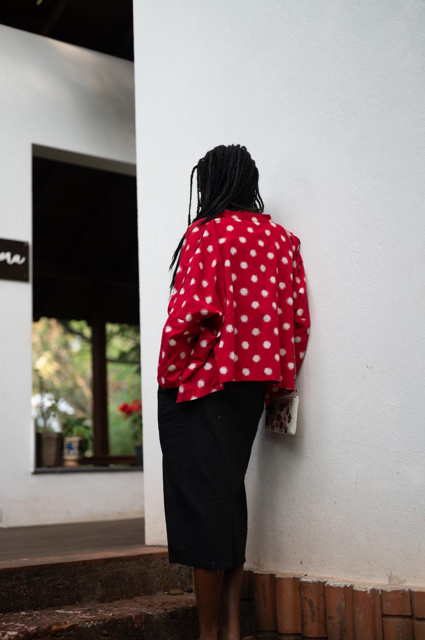 Aastey Dress with Ikat Jacket - CiceroniDressesPrathaa