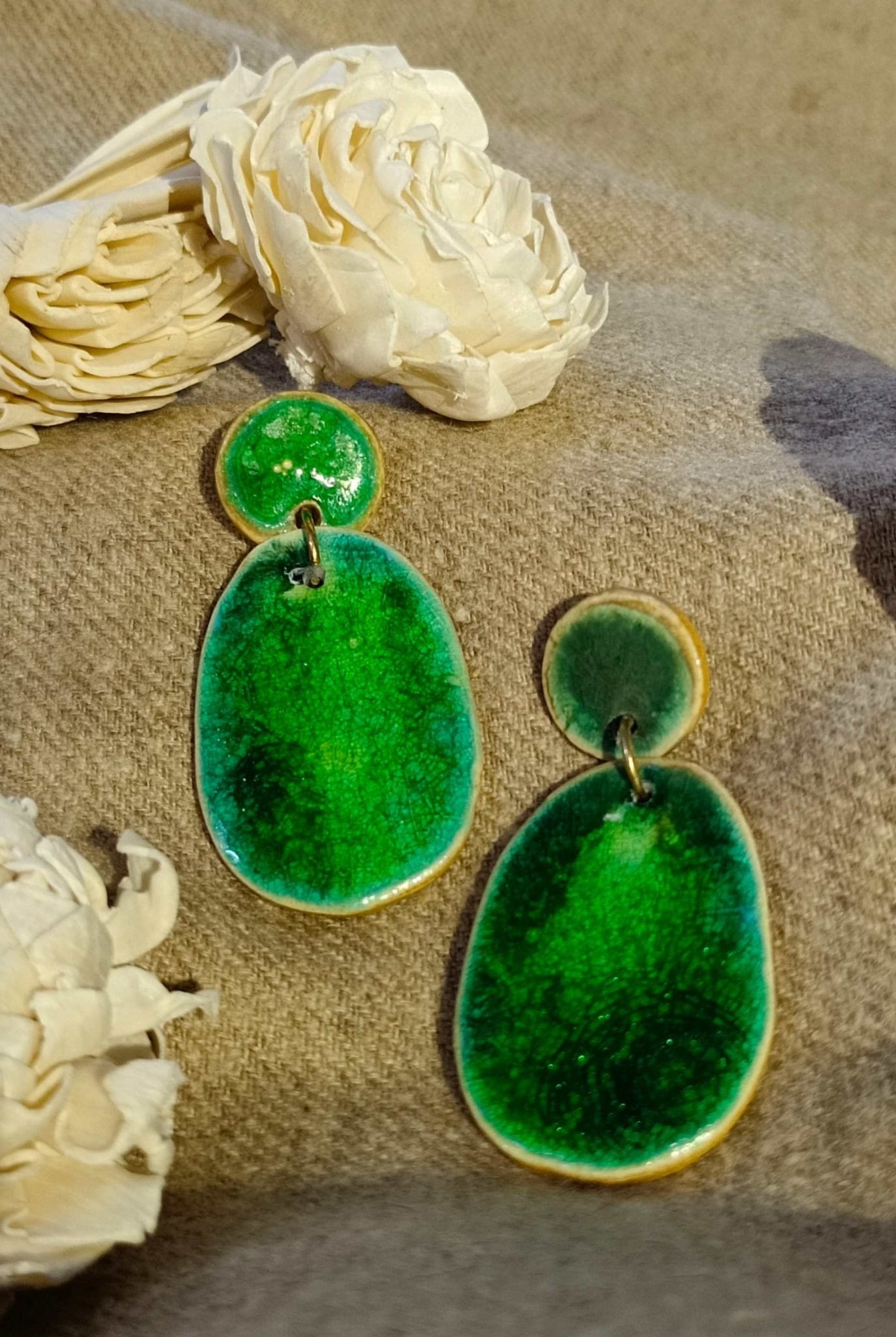Abstract Green Earrings - CiceroniEarringsBoundless by Shilpi