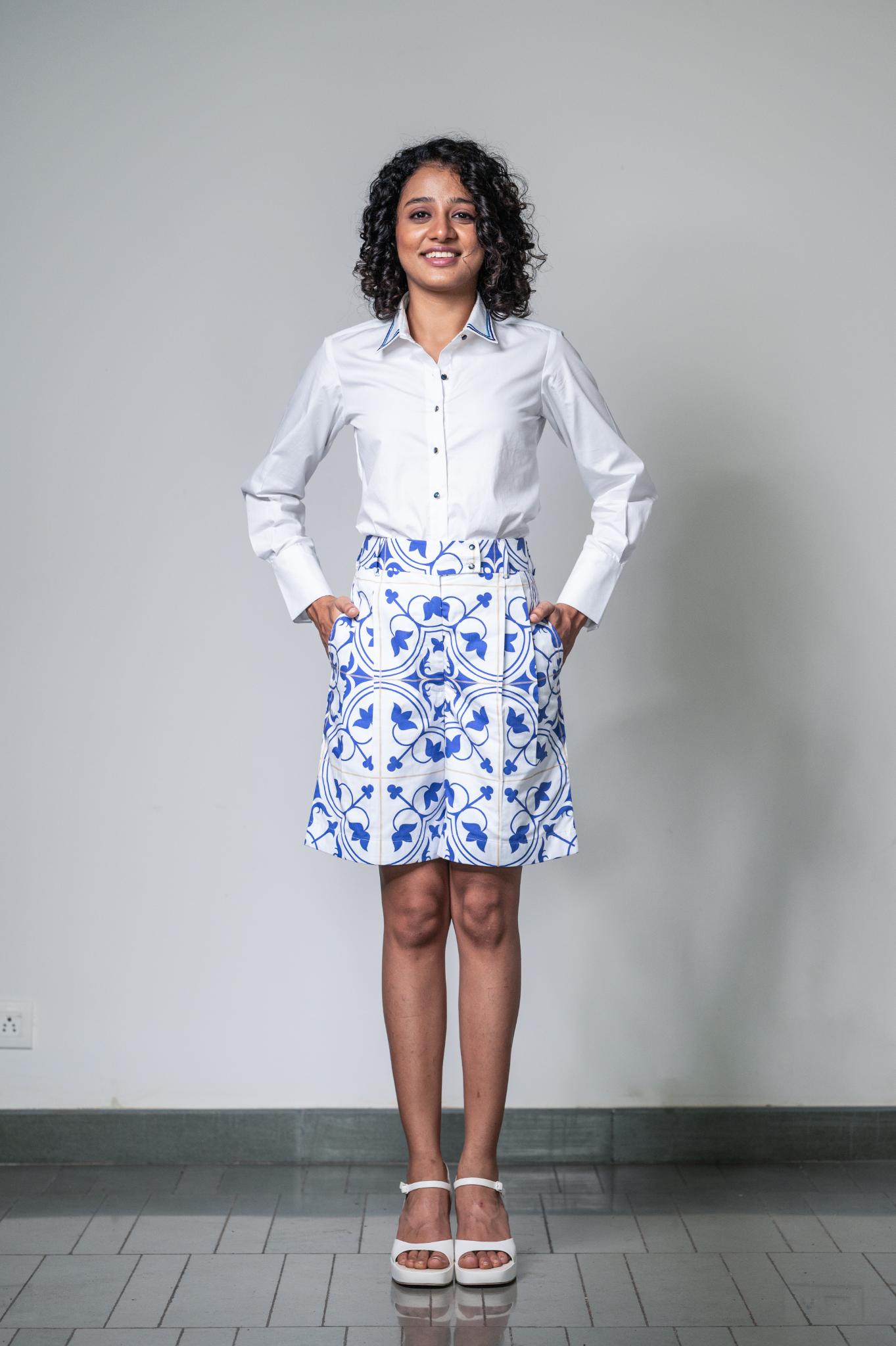 Accented Collar White Shirt - CiceroniShirtsPrachi Kamat