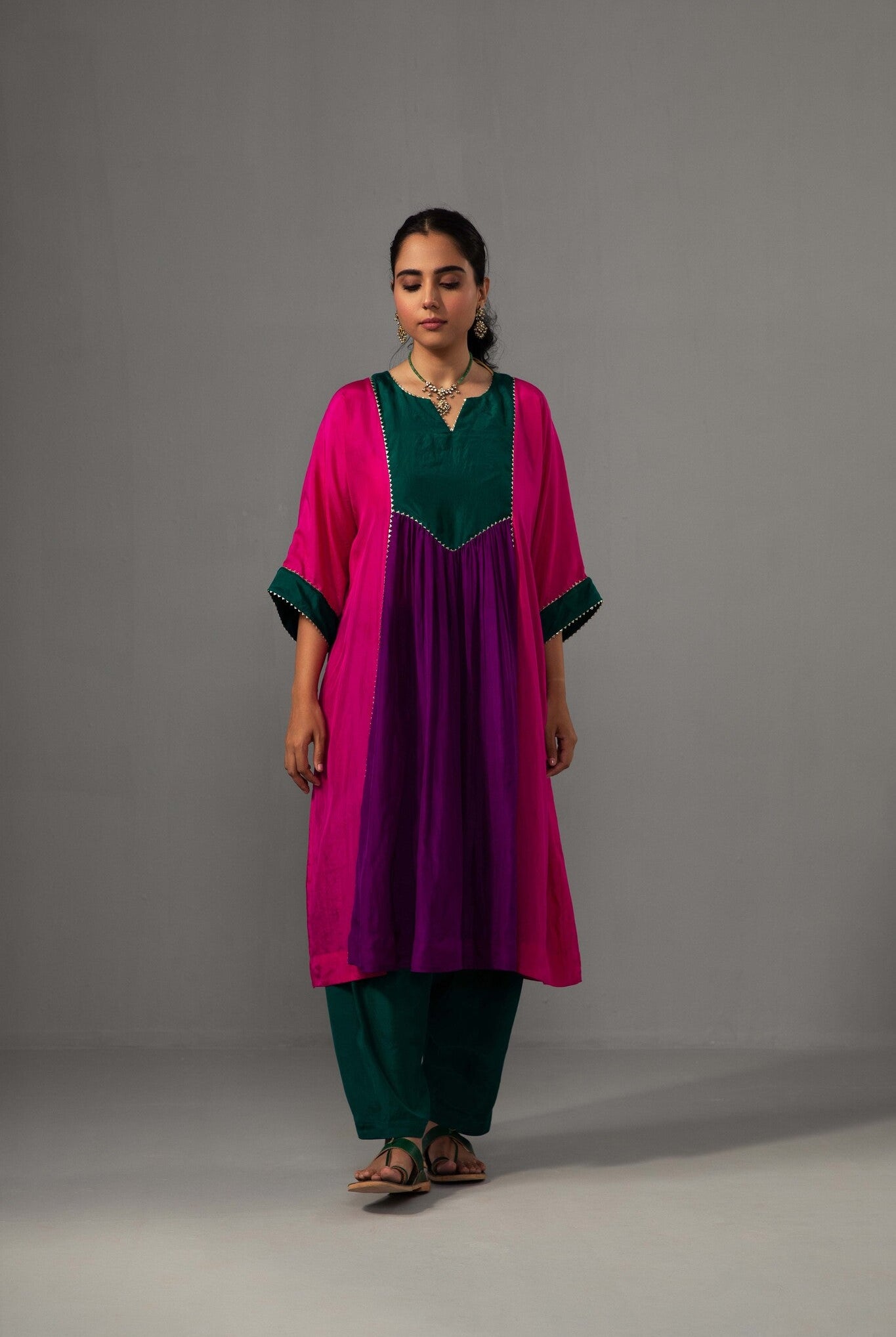 Ajooni Set - Rani Pink - CiceroniKurta Set, Festive wearLabel Shreya Sharma
