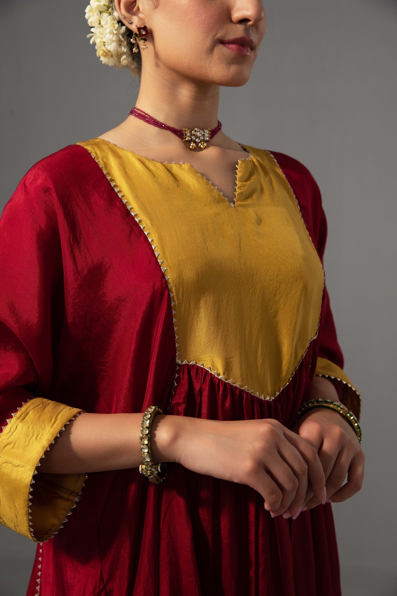 Ajooni Set - Red - CiceroniKurta Set, Festive wearLabel Shreya Sharma