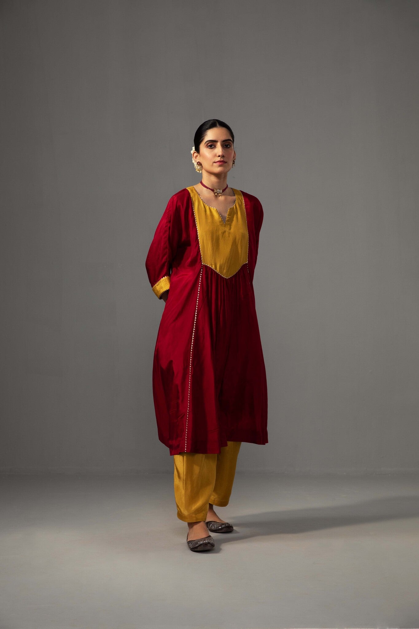 Ajooni Set - Red - CiceroniKurta Set, Festive wearLabel Shreya Sharma