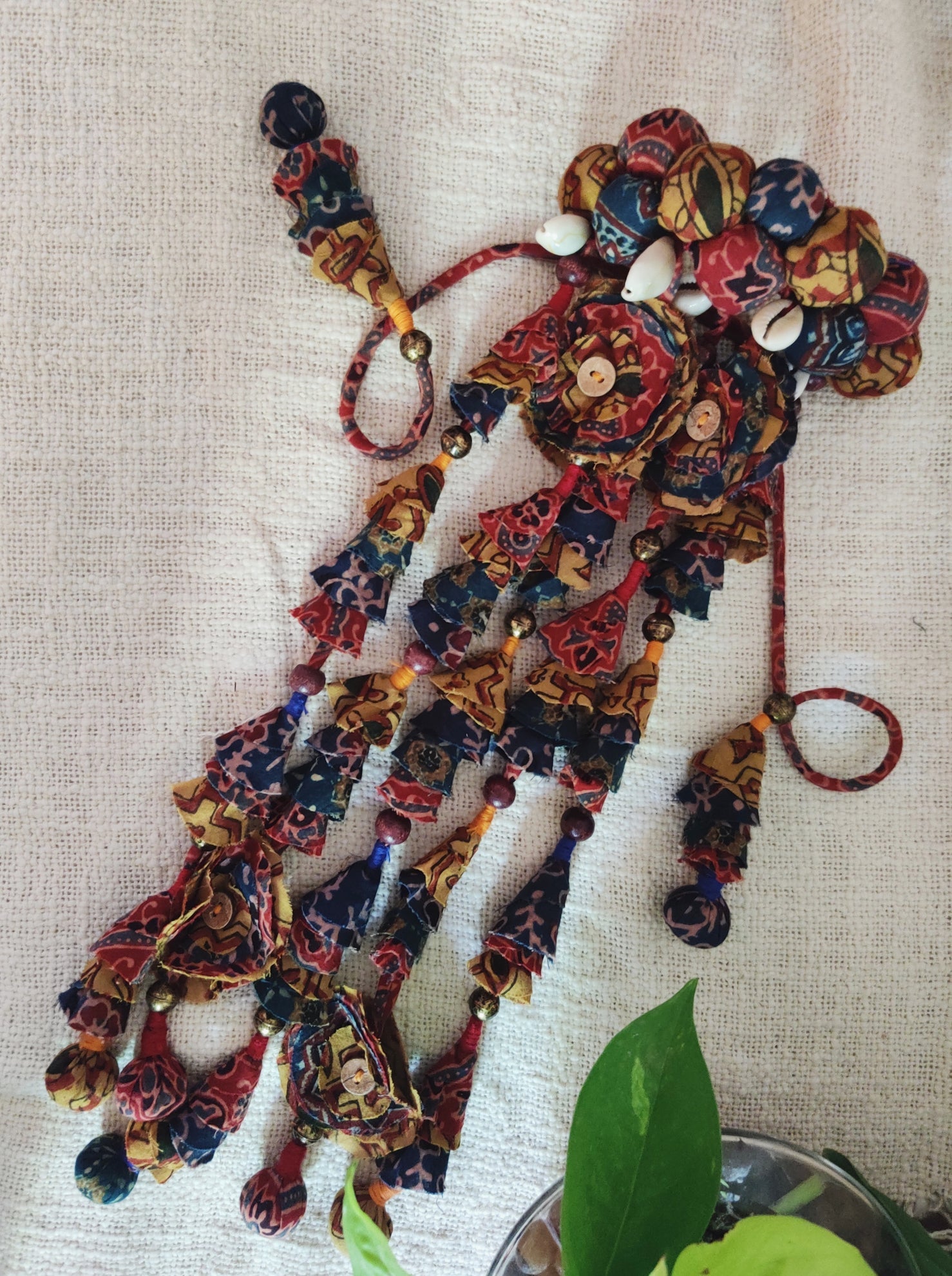 Ajrakh Chandelier Neckpiece - CiceroniD I T I