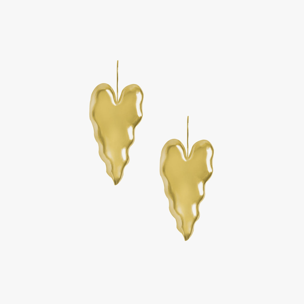 Anthurium Danglers - Gold Tone - CiceroniEarringsEquiivalence