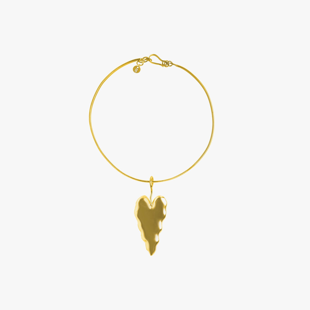 Anthurium Necklace - Gold Tone - CiceroniNeckpieceEquiivalence