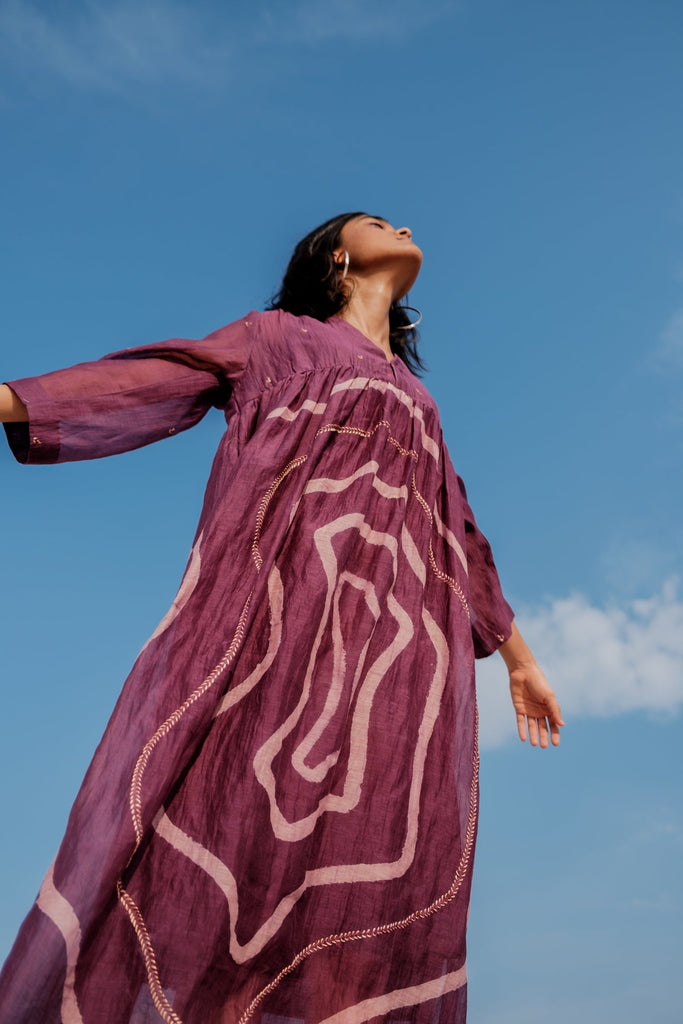 Aubergine Arazi Dress - CiceroniNirjara