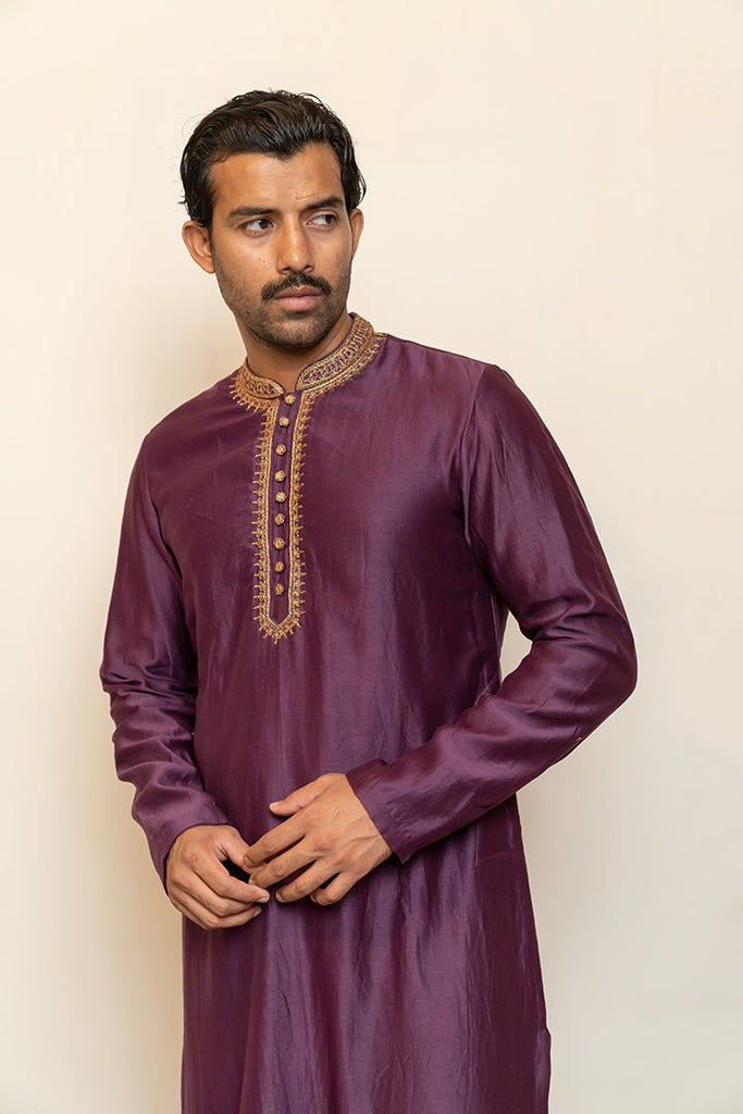 Aubergine Nawab Kurta - CiceroniKurtaNirjara