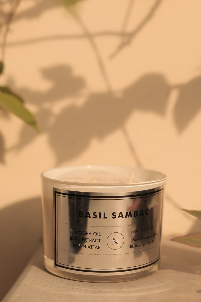 Basil infused in Sambac Candle - CiceroniCandleNASO