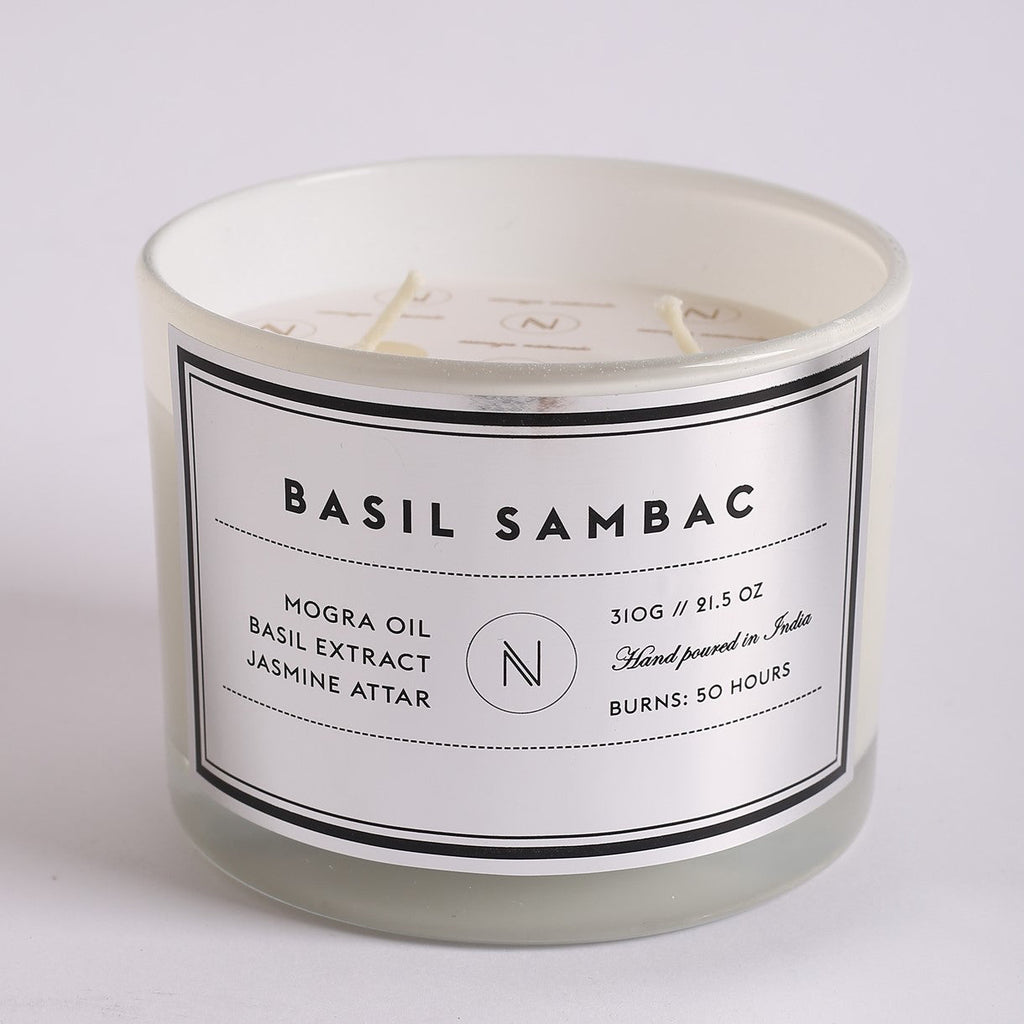 Basil infused in Sambac Candle - CiceroniNASO
