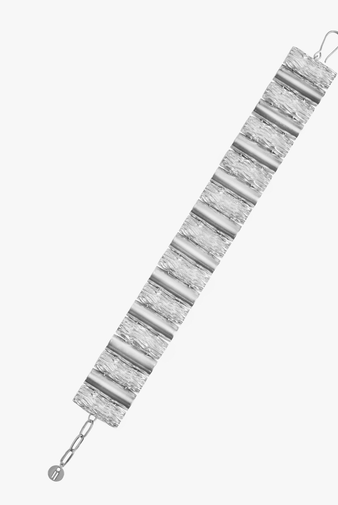 Binary Logs Necklace - Silver Tone - CiceroniNeckpieceEquiivalence