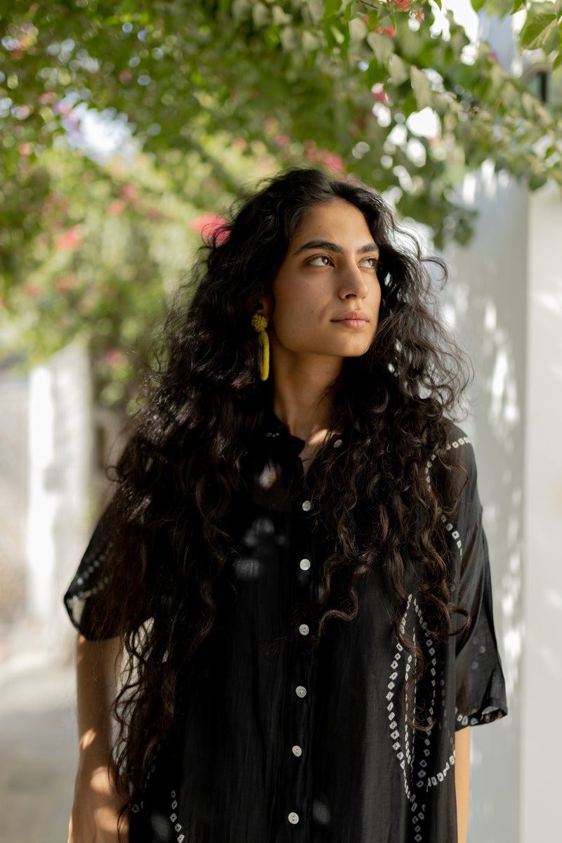 Black Bandhani Tunic with pants - CiceroniCo-ord SetSilai Studio