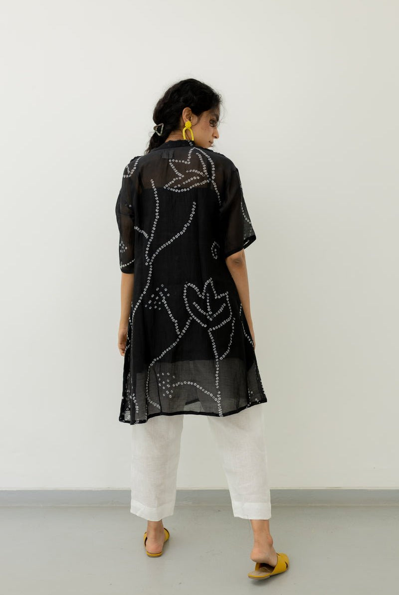 Black Bandhani Tunic with pants - CiceroniCo-ord SetSilai Studio