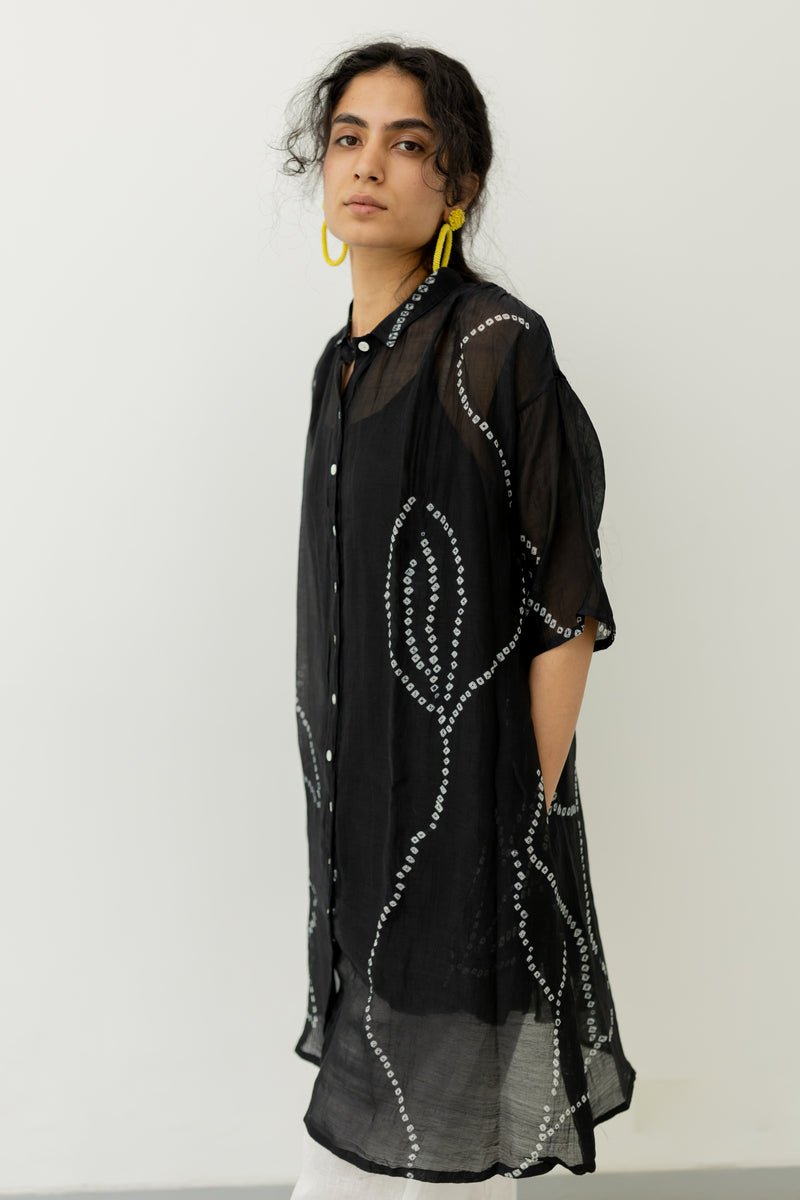 Black Bandhani Tunic with pants - CiceroniCo-ord SetSilai Studio