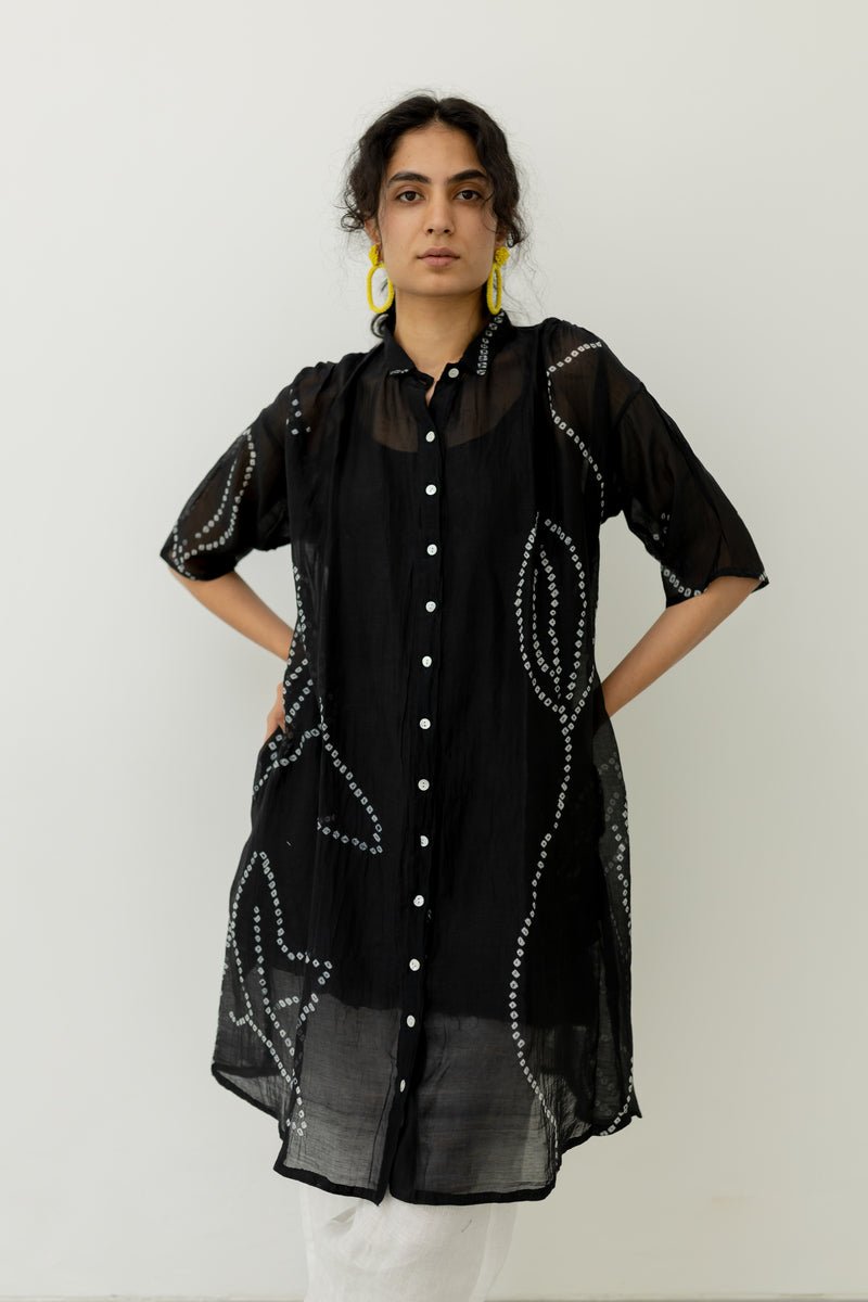 Black Bandhani Tunic with pants - CiceroniCo-ord SetSilai Studio