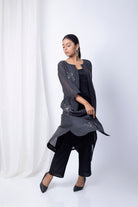 Black Lilies Jacket Set - CiceroniSilai Studio