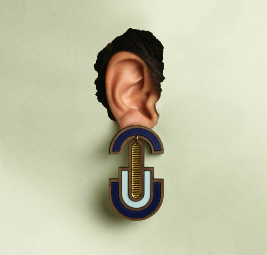 Blue U - CiceroniEarringsCurated Curiosities