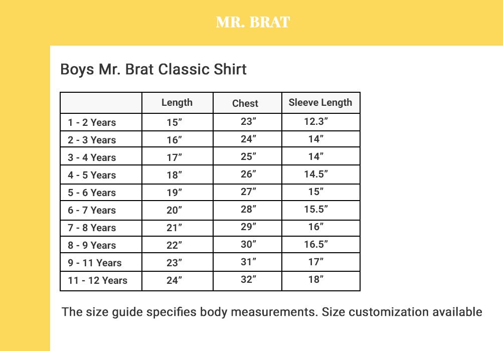 Boys Mr. Brat Classic Shirt - CiceroniMr. Brat