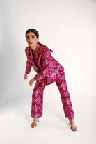 Bridgeton Pure Mashru Silk Pant Suit In Purple - CiceroniCo-ord Setshriya singhi
