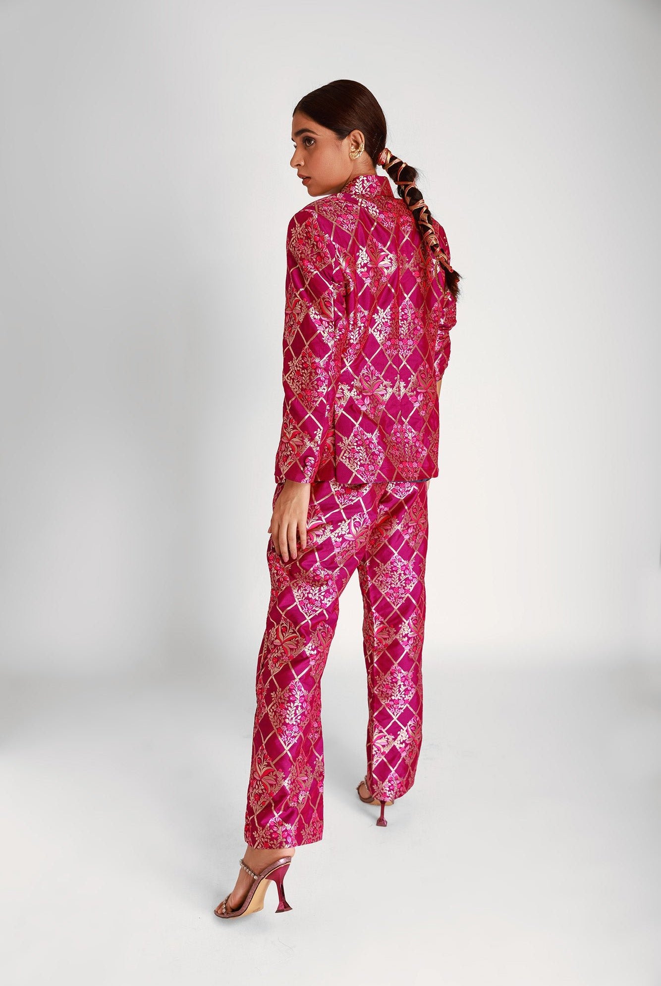 Bridgeton Pure Mashru Silk Pant Suit In Purple - CiceroniCo-ord Setshriya singhi