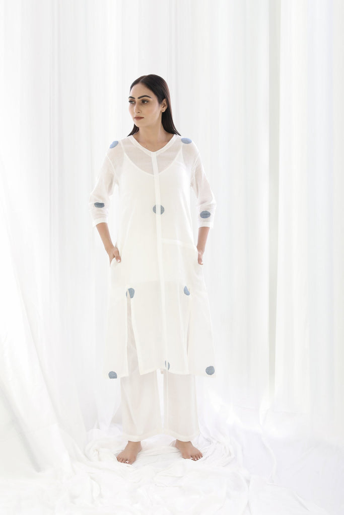 Bright White Back Placket Shirt Dress - CiceroniJohargram