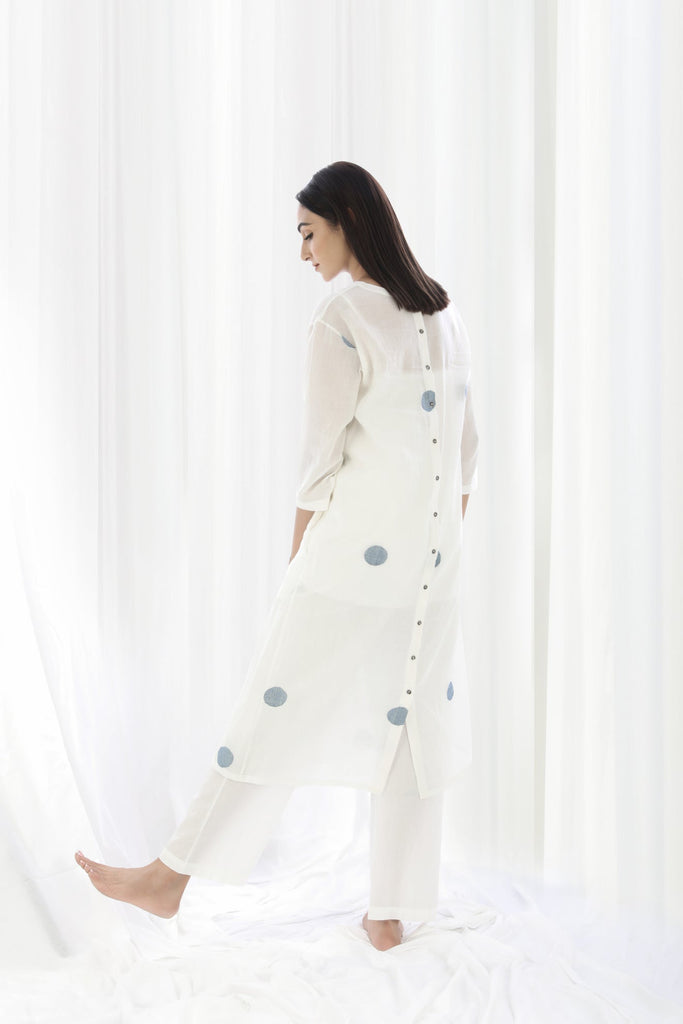 Bright White Back Placket Shirt Dress - CiceroniJohargram