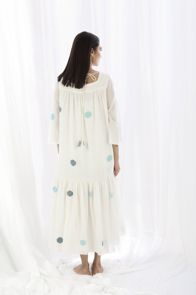 Bright White Square Neck Dress - CiceroniKhat