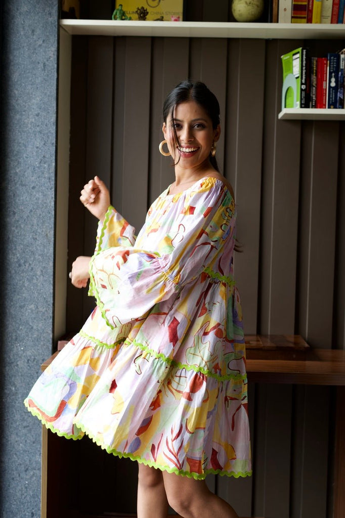 Bubblegum Dress in Eden Print - CiceroniDressesHappi Space