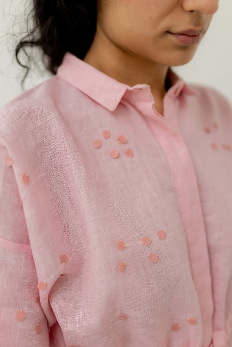 Bubblegum Pink Shirt Dress - CiceroniDressesSilai Studio