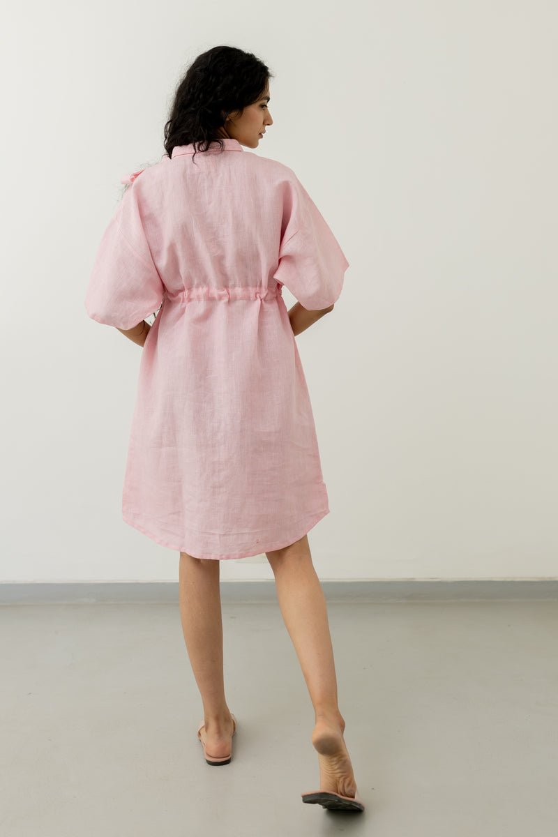 Bubblegum Pink Shirt Dress - CiceroniDressesSilai Studio